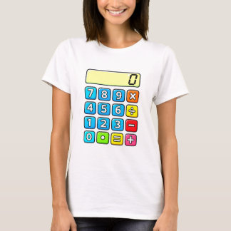 T-shirt Cute Maths Calculator Numbers Cartoon T Shirt Kids