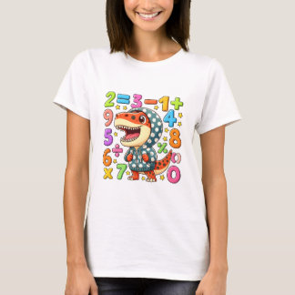 T-shirt Cute Maths Dinosaur Monster T Shirt for Kids