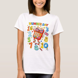 T-shirt Cute Maths Numbers Calculator Number Day T ShirtUK