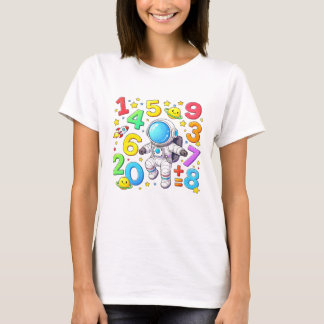 T-shirt Cute Maths Numbers Dinosaur Cartoon T Shirt KidsUK