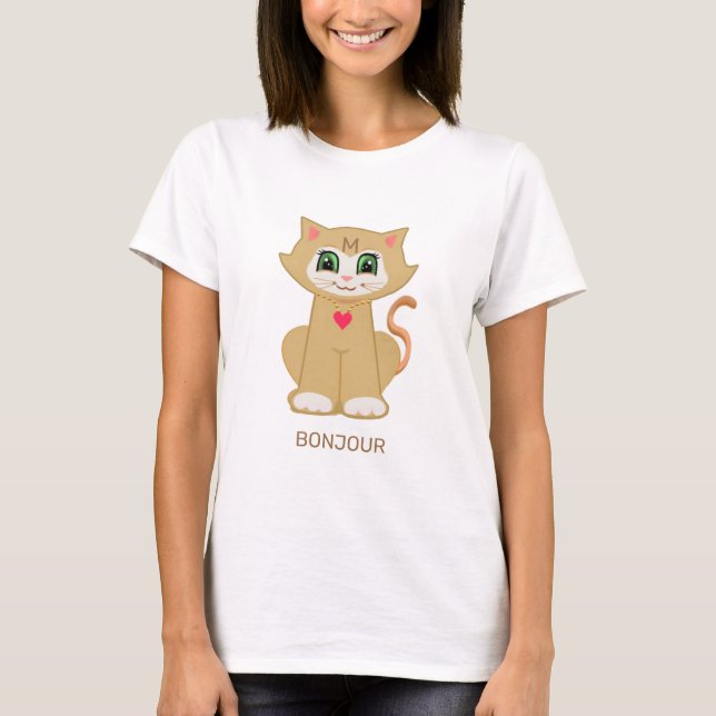 T-shirt Cute Mélin Kitty Chat personnalisé (Devant)
