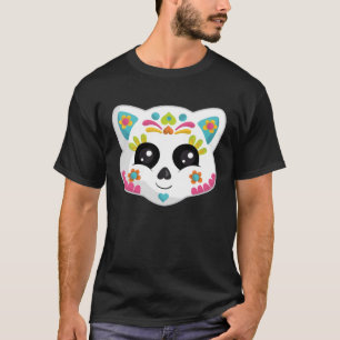T-shirt Cute mexicaine Halloween Chat sucre crâne chat