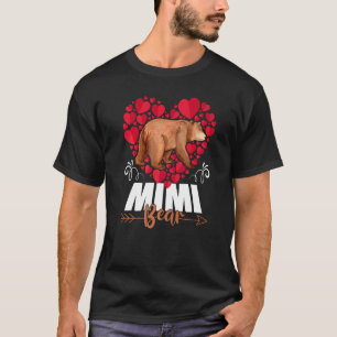 T-shirt Cute Mimi Ours Coeur Grand-mère Joyeux Fête des Mè
