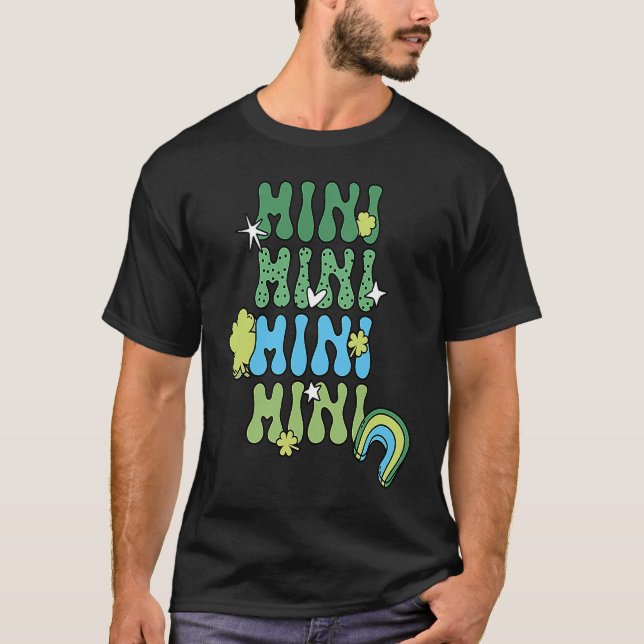 T-shirt Cute Mini Retro Groovy St Patrick's Day Kid Boys T (Devant)