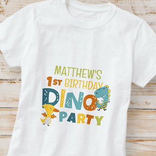 T-shirt Cute Modern Dino Dinosaur fête d'anniversaire pour