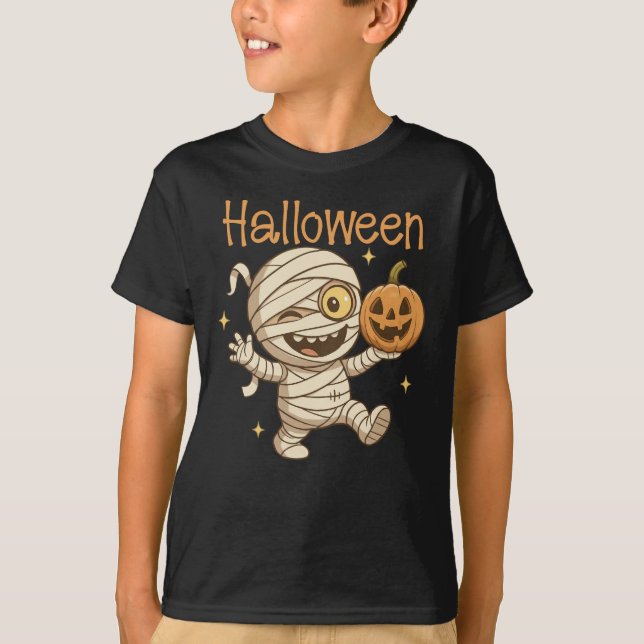 T-shirt Cute Mummy Halloween Enfants garçon (Devant)