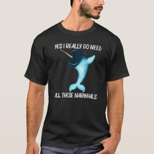 T-shirt Cute Narwhal Pour Hommes Femme Baleine Océan Arcti
