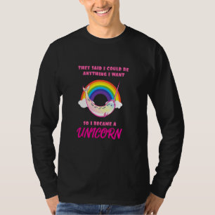 T-shirt Cute Narwhal Pour Les Filles Être Tout Alors Deven