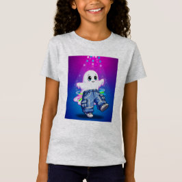 T-Shirt Cute Neon Glow Ghost Enfants