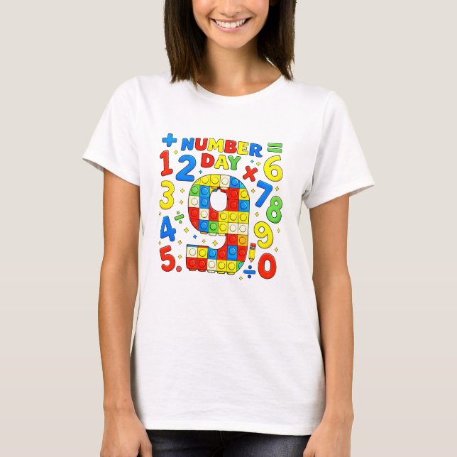 T-shirt Cute Numbers Learning Cartoon Graphic T Shirt Kids (Devant)