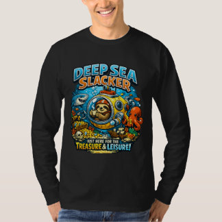T-shirt Cute Ocean Adventure Humor, Funny Sloth Diving art