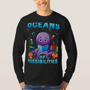 T-shirt Cute Octopus Océans Des Possibilités Lecture Été