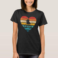 Cute Oiseau observer Retro forme de coeur Vintage