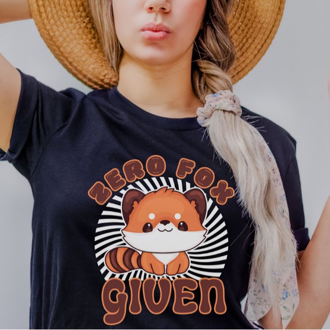T-shirt Cute Orange Fox Funny Foxes Puns Zero Fox Given  (Créateur téléchargé)