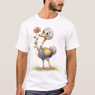 T-shirt Cute Ostrich