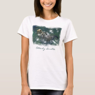 T-shirt Cute Otterly Lovable Otter Photo Imprimer Chemise