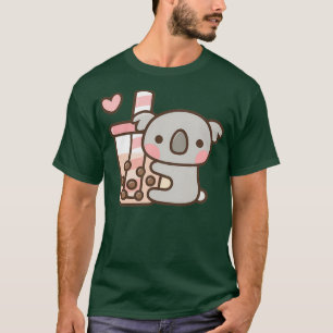 T-shirt Cute Ours Koala Et Thé À Bulle