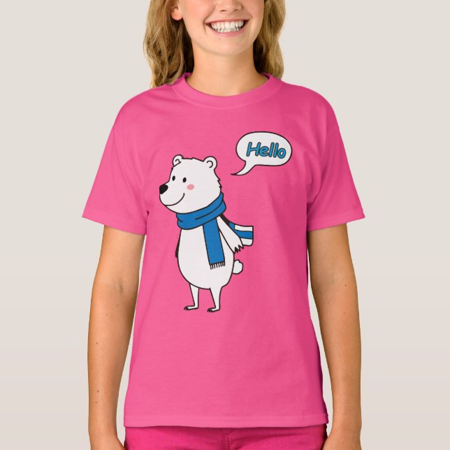 T-shirt Cute Ours Polaire avec amour (Devant)