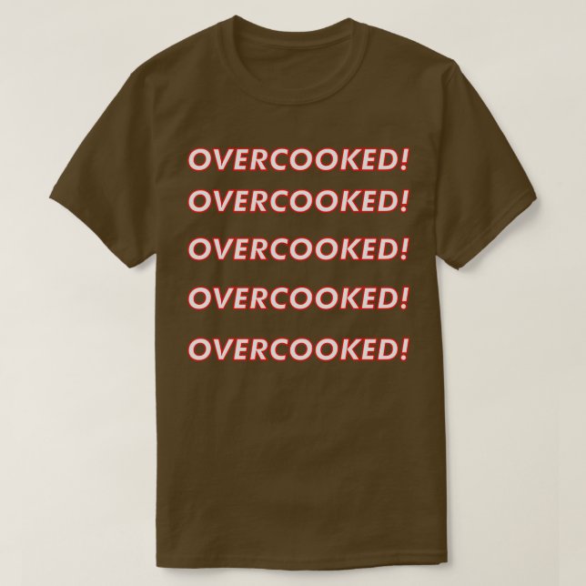 T-shirt Cute Overcooked Sticker Pack Red Gift Boy Girl  (Design devant)