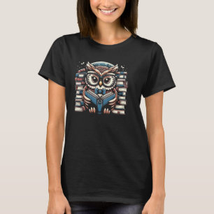 T-shirt Cute Owl Lover Nocturnal Oiseau animal sauvage Lir