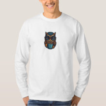 "Cute Owl with Coffee Cup" Conception amusante