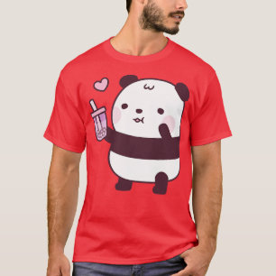 T-shirt Cute Panda Aime Taro Bubble Tea