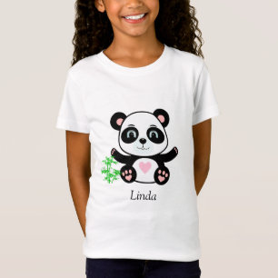 T-Shirt Cute Panda Bear & Bamboo