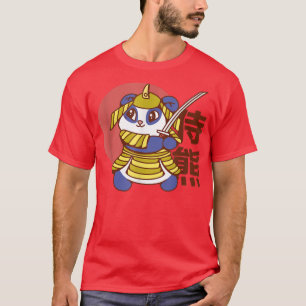 T-shirt Cute panda bear samouraï (2)