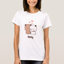Cute Panda couple ours, Huging amour Personnalisé