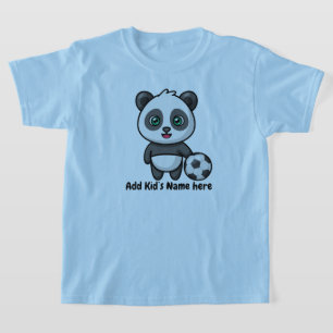 T-shirt Cute Panda Football Football personnalisé nom enfa