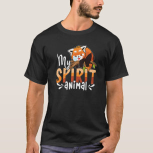 T-shirt Cute Panda Ours Animal Rouge Panda