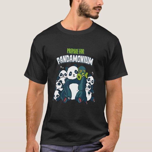 T-shirt Cute Panda Ours Préparer Pour Pandamonium Panda Pu (Devant)