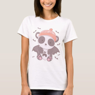 T-shirt Cute Panda Vampire avec Ghost & Bats Halloween Mug