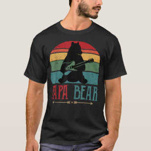 T-shirt Cute Papa Ours Fête des pères Vintage Retro Papa G