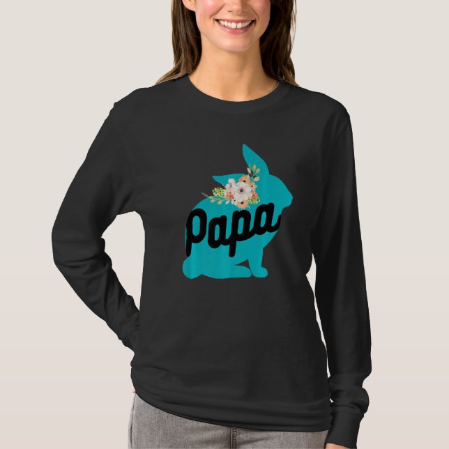 T-shirt Cute Papa Rabbit Bunny Baby Designs (Devant)
