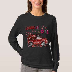 T-shirt Cute Papillon Chien conduisant Camion Rouge Heureu