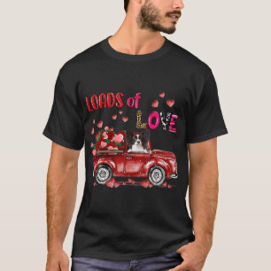 T-shirt Cute Papillon Chien conduisant Camion Rouge Heureu