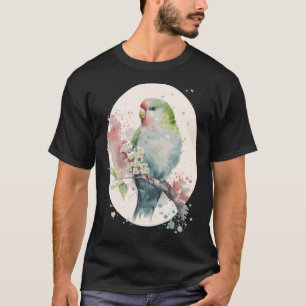 T-shirt Cute Parakeet Japonaise Fleur de Cerisier Budgie S