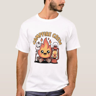 T-shirt Cute Pastel Campfire Marshmallow Lantern Kawaii