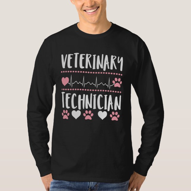 T-shirt Cute paw print veterinary tech technician vet  app (Devant)