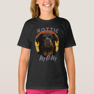 T-shirt Cute paw Retro Heart Rottie Dog Animaux animaux de