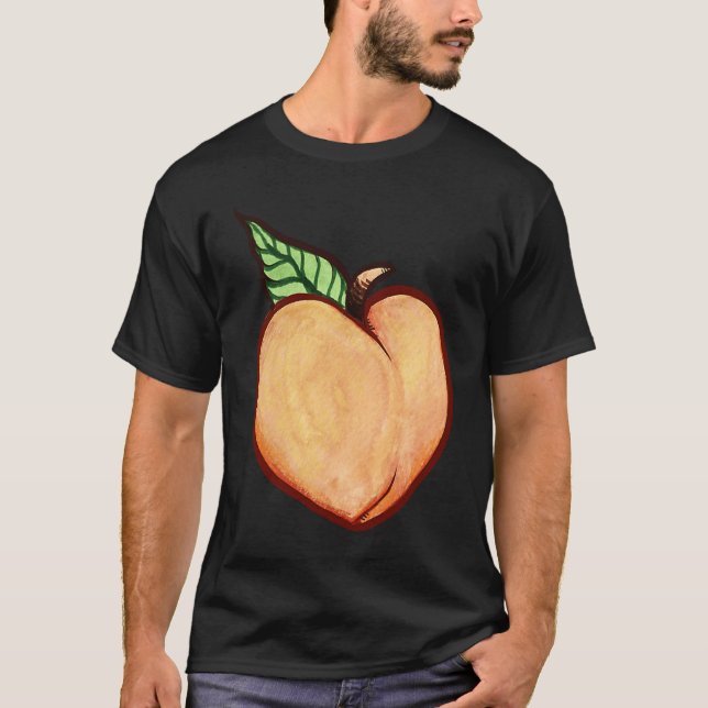 T-shirt Cute Peach Cute Peach Watercolour Fruit Fun (Devant)