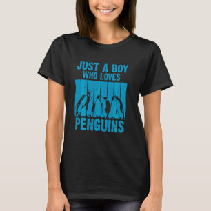 T-shirt Cute Penguin Art Boys Enfants Hommes Zoologiste de