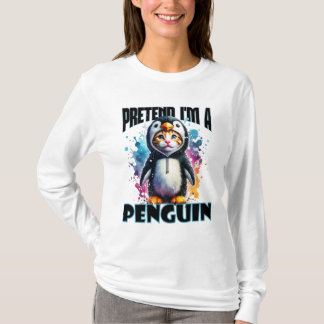 T-shirt Cute Penguin Design de chat pour les créations jou