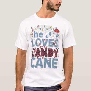 T-shirt Cute Pepperment Candies Christmas Shirt pour elle