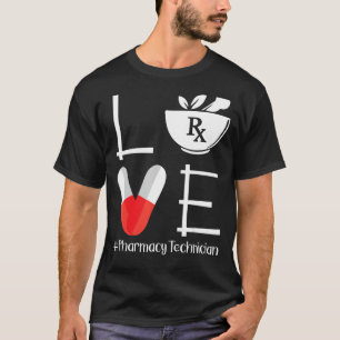 T-shirt Cute Pharmacie Tech Aimer Technicien en pharmacie