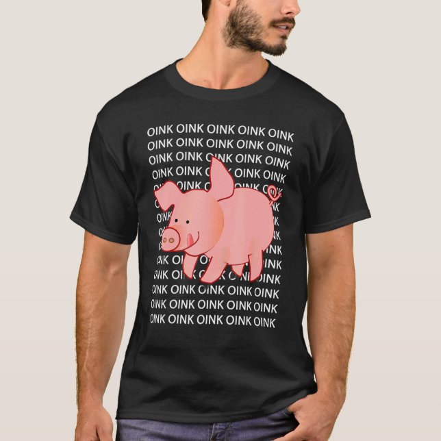 T-shirt Cute Pig Oink Vêtements Hommes Femmes Enfants Jeun (Devant)