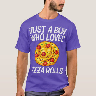 T-shirt Cute Pizza Roll Design For Boys Kids Pizza Snack F
