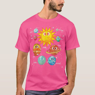 T-shirt Cute Planets Espace Extérieur Voyage Science Astro