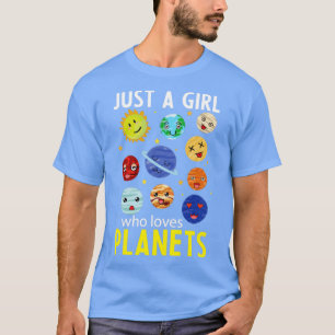 T-shirt Cute Planets Girls Space Solar System Astronomie